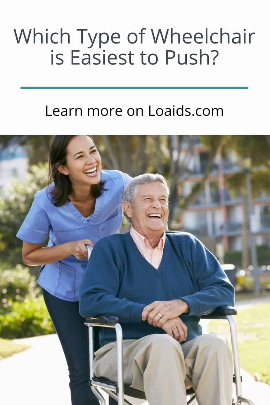 nurse assisting the man in a wheelchair